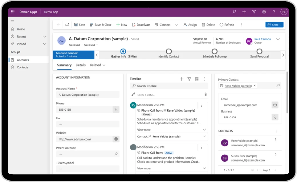 Create, edit, and track process stages